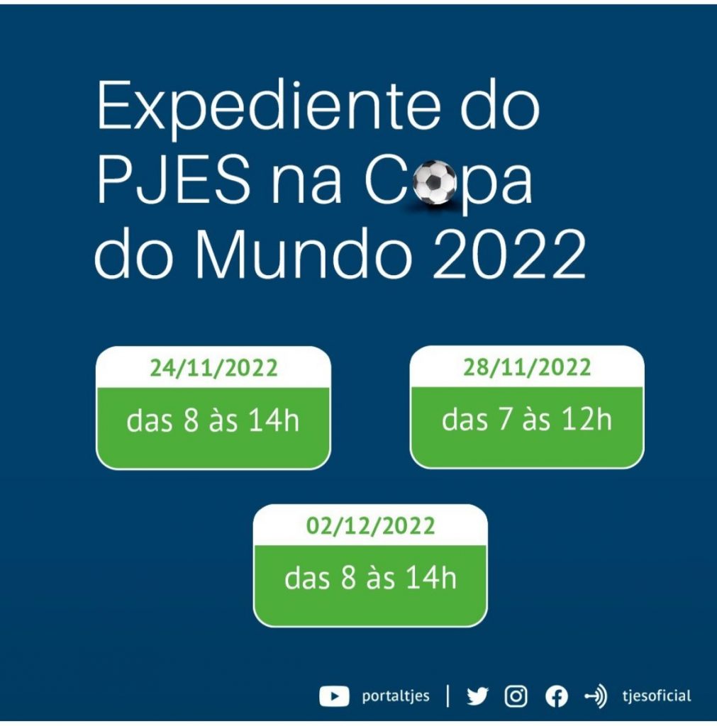 Comunicado de expediente dos jogos da Copa do Mundo. – Prefeitura Municipal  de Cruz do Espírito Santo